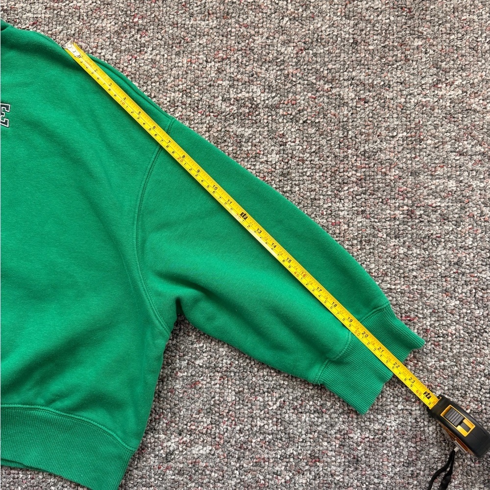 Nike Vibrant Green Cropped Baggy Oversized fit pullover half button XXL Women's - Picture 6 of 11